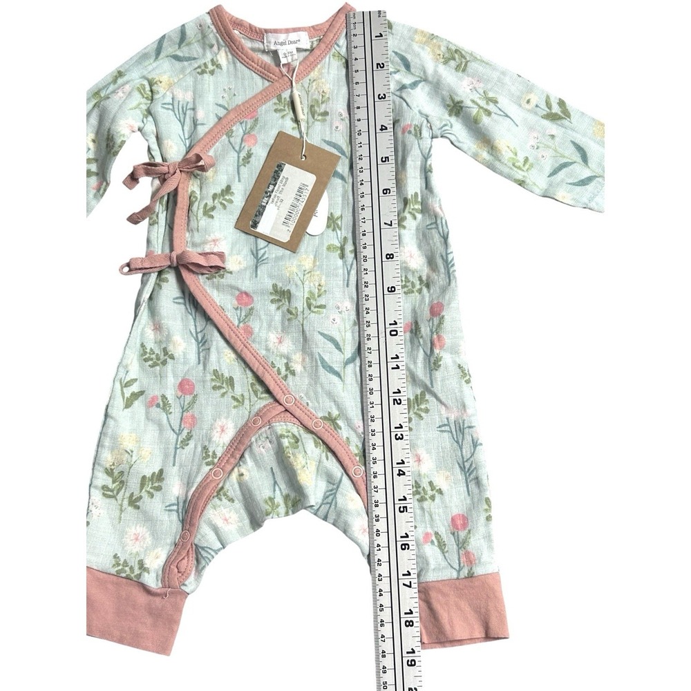 NEW Angel Dear Meadow Floral Wrap‎ Coverall Bodysuit Girls 0-3 Months - Picture 5 of 14